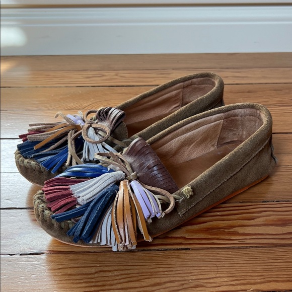 Isabel Marant Tassel Suede Moccasins - Picture 1 of 11
